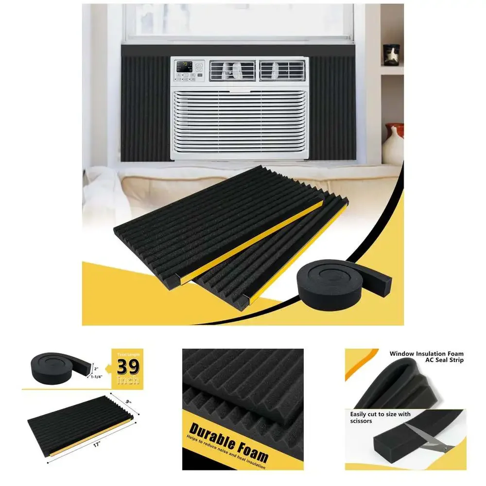 Window Air Conditioner Insulation Panels Foam Sealing Strip Kit 17X9 Inches For